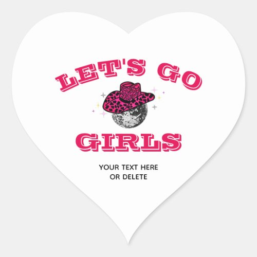 Cool Cowgirl  Bachelorette Party  Gift  Heart Sticker