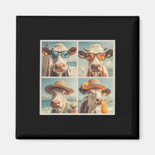 Cool Cows With Sungles Beach Cow Animals Vacation Magnet