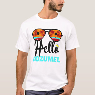 Cool Cozumel Mexico Island Summer Vacation Sunset T-Shirt