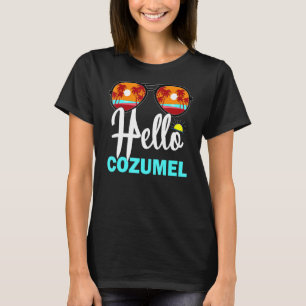 Cool Cozumel Mexico Island Summer Vacation Sunset  T-Shirt
