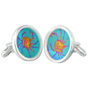 Cool Crab Turquiose Blue Cufflinks