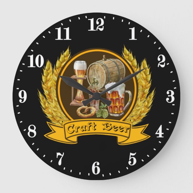 cool craft beer bar  large clock (Front)
