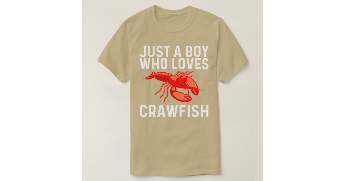 Cool Crawfish Art For Boys Kids Lobster Crawdad Bo T-Shirt | Zazzle