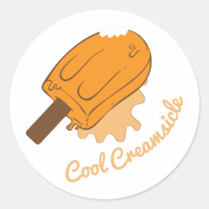 Cool Creamsicle Classic Round Sticker