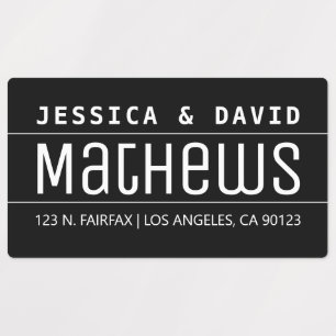 Cool Creative Stylish Black & White Waterproof Labels