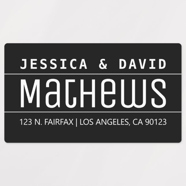 Cool Creative Stylish Black & White Waterproof Labels (Design 1)