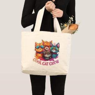 Cool Crew Cats Tote Bag