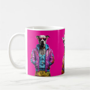 Cool Crew – Colour-Pop Animal Squad Hot Pink Coffee Mug