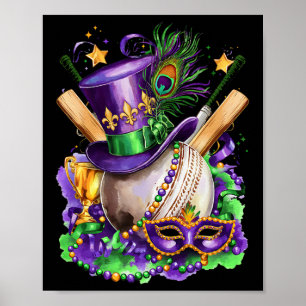 Cool Cricket Costume Excitement At Mardi Gras Fest Poster