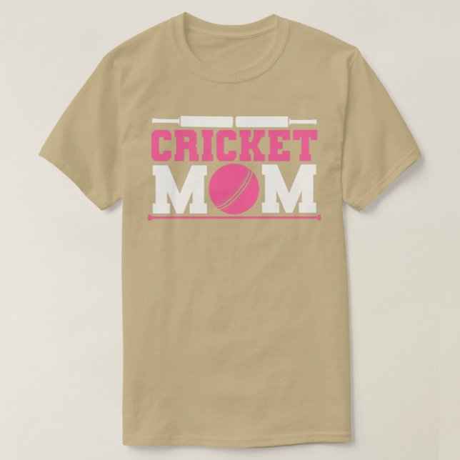 Cool Cricket Mom For Cricket Sports Lover  T-Shirt (Design Front)