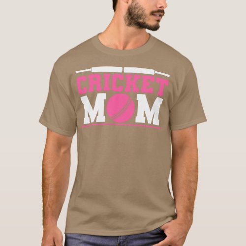 Cool Cricket Mom For Cricket Sports Lover  T_Shirt