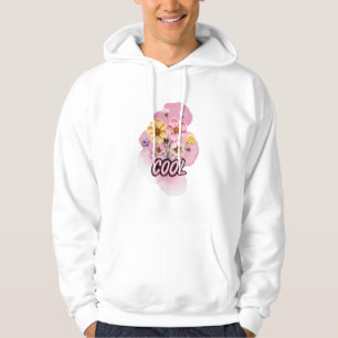 Cool Crochet Floral Watercolor Art Hoodie