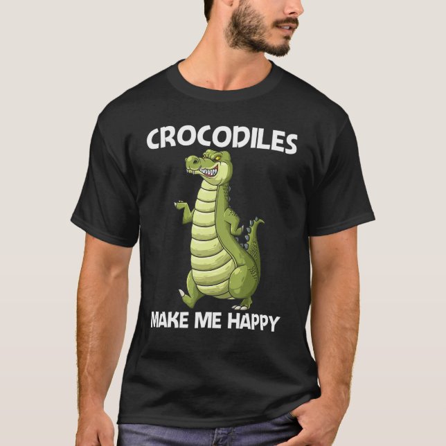 Cool Crocodile For Men Women Alligator Reptile Ani T-Shirt (Front)