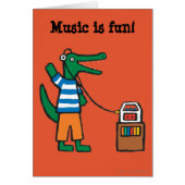 Cool Crocodile Listens to Music (Front)