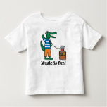 Cool Crocodile Listens to Music Toddler T-shirt