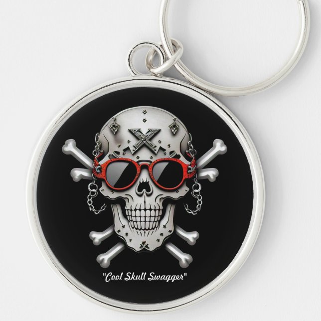 "Cool Crossbones Artwork" Keychain (Front)