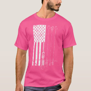 Cool Crossbow For Arrow Bow Hunting American Flag T-Shirt