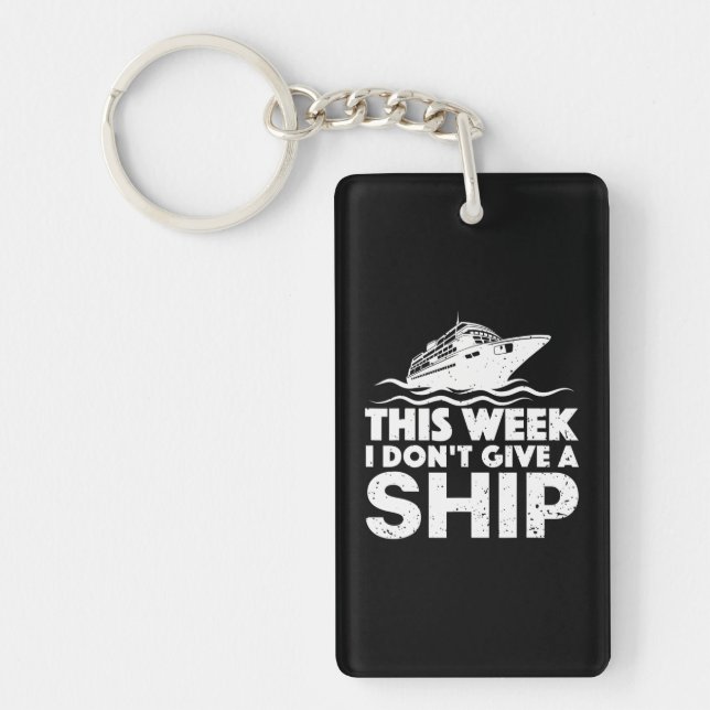 Cool Cruise Art Cruise Vacation Cruise Ship Keychain (Front)