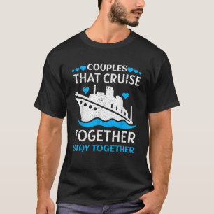 Cool Cruise Couple Art Men Women Cruise Ship Boat  T-Shirt