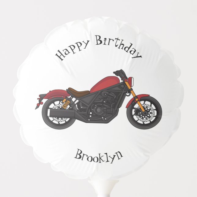 Cool cruiser style motorcycle balloon (Front)