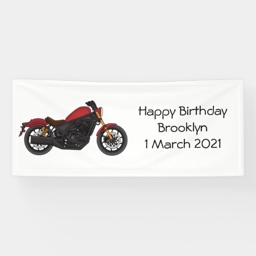 Cool cruiser style motorcycle banner