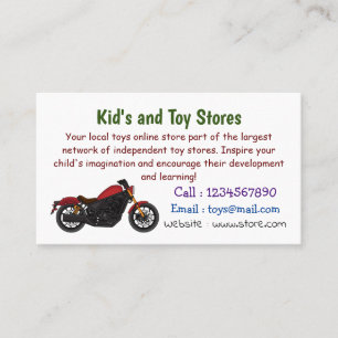 Cool cruiser style motorcycle business card