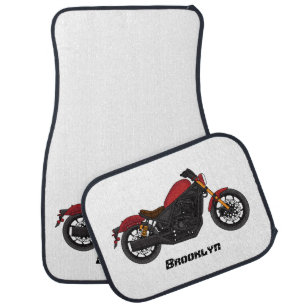 Cool cruiser style motorcycle car floor mat