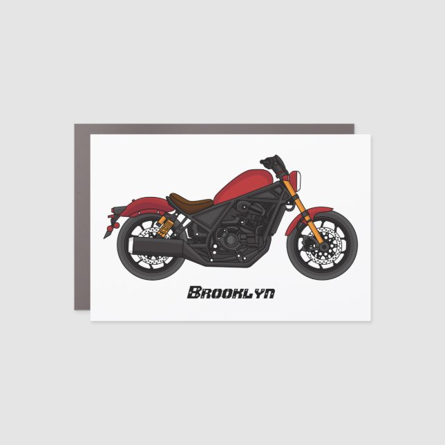 Cool cruiser style motorcycle car magnet (Front)