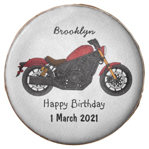 Cool cruiser style motorcycle chocolate covered oreo
