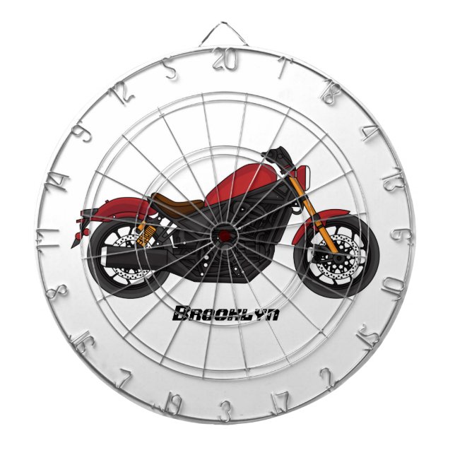 Cool cruiser style motorcycle dart board (Front)
