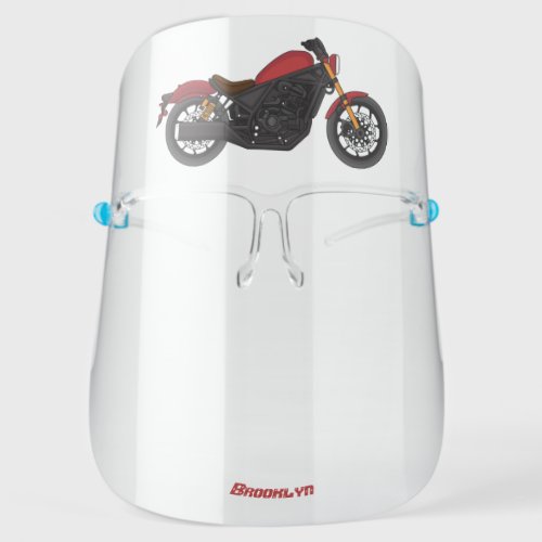 Cool cruiser style motorcycle face shield