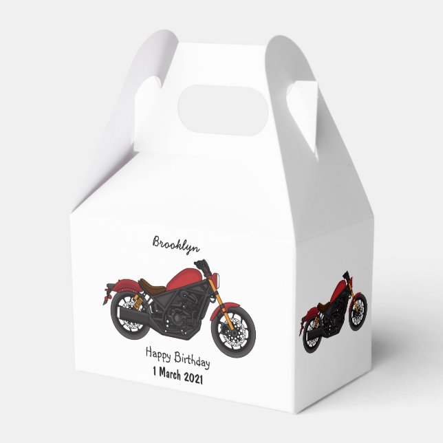 Cool cruiser style motorcycle favor boxes (Front Side)