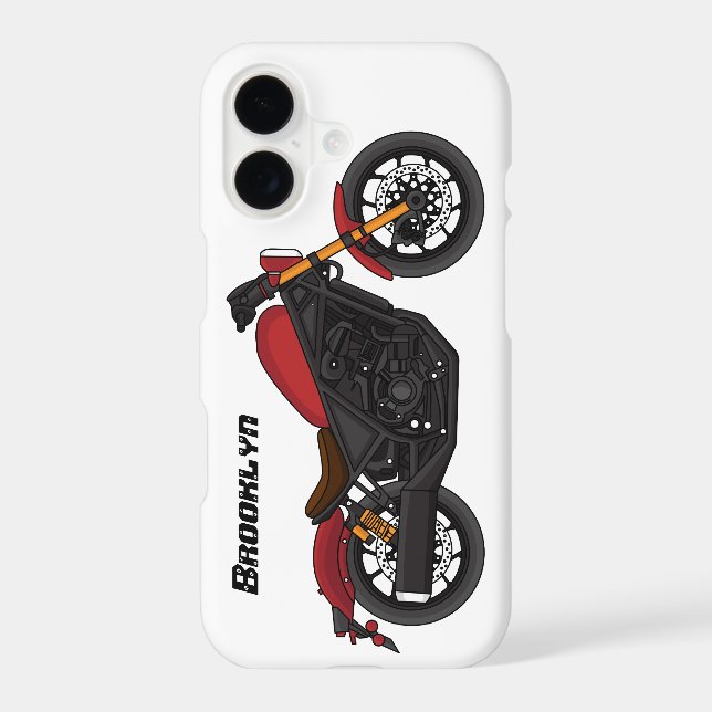 Cool cruiser style motorcycle iphone case (Back)