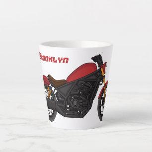 Cool cruiser style motorcycle latte mug