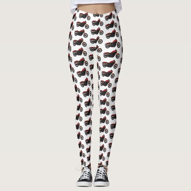 Cool cruiser style motorcycle leggings (Front)