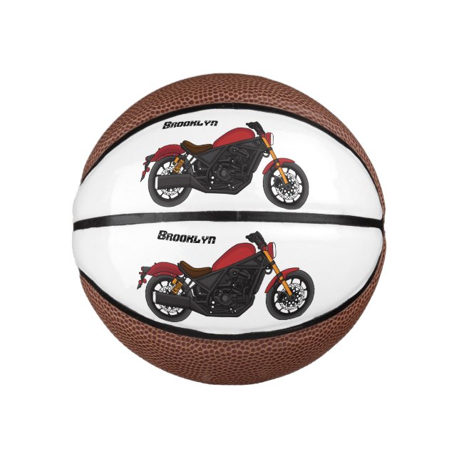 Cool cruiser style motorcycle mini basketball (Front)