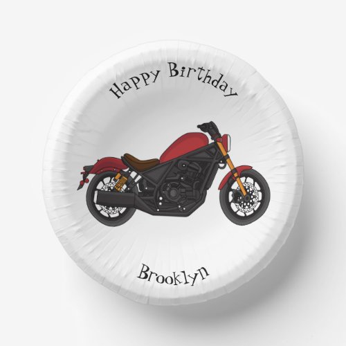 Cool cruiser style motorcycle paper bowls