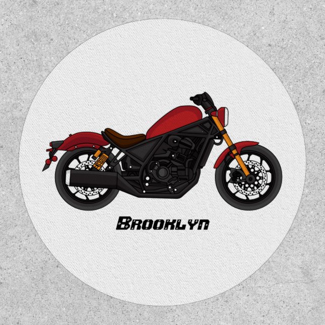 Cool cruiser style motorcycle patch (Front)