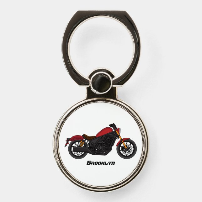 Cool cruiser style motorcycle phone ring stand (Front)