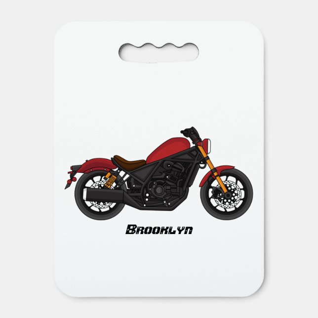 Cool cruiser style motorcycle seat cushion (Front Vertical)