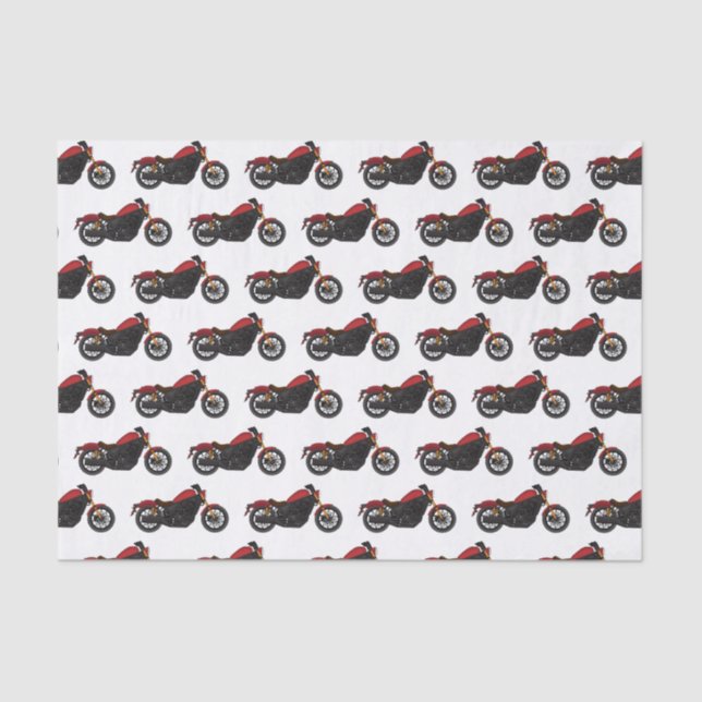 Cool cruiser style motorcycle  tissue paper (Front)