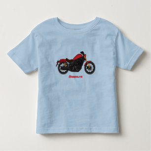 Cool cruiser style motorcycle toddler t-shirt