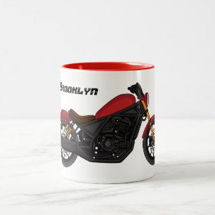 Cool cruiser style motorcycle  Two-Tone coffee mug