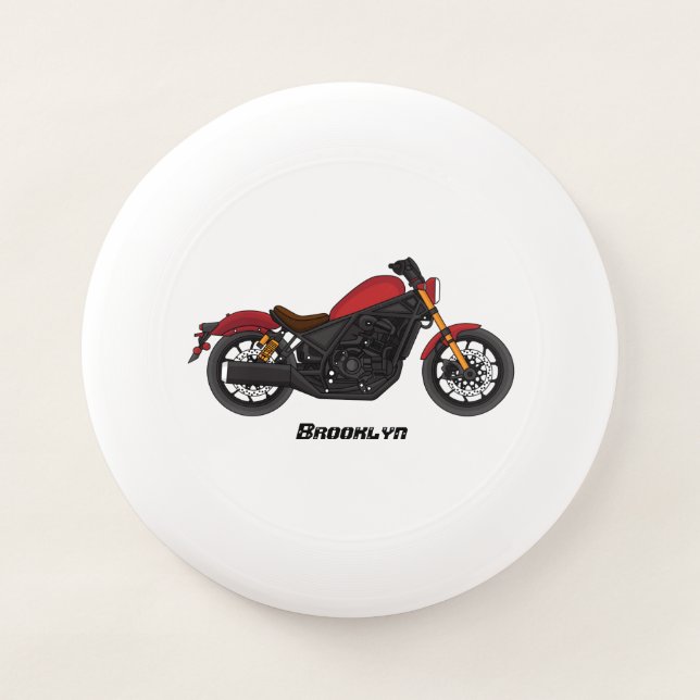 Cool cruiser style motorcycle Wham-O frisbee (Front)