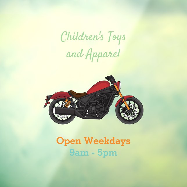 Cool cruiser style motorcycle window cling (Sheet 3)