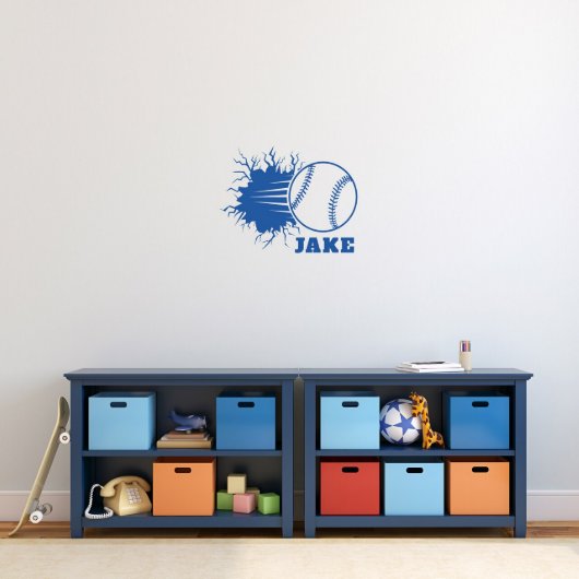 Cool Crushing Baseball Small Sports Wall Decal (Front)