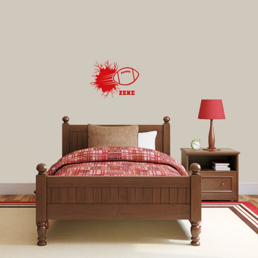 Cool Crushing Football Small Sports Wall Decal (Front)