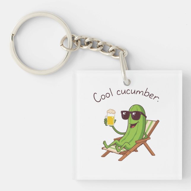 Cool Cucumber Keychain (Front)