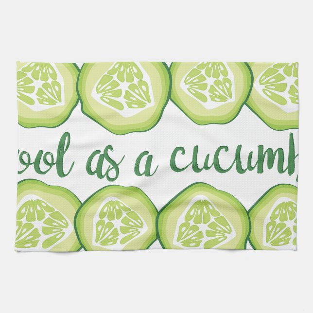 Cool Cucumber Kitchen Towel (Horizontal)