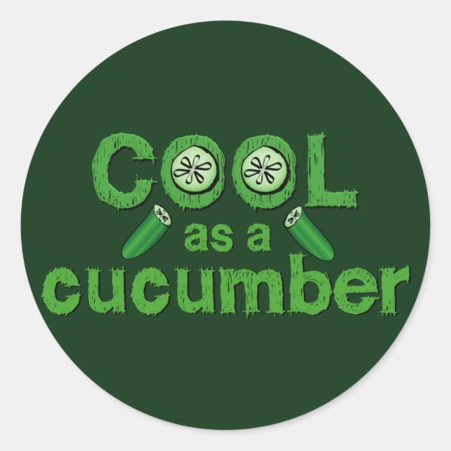 Cool Cucumber stickers (Front)
